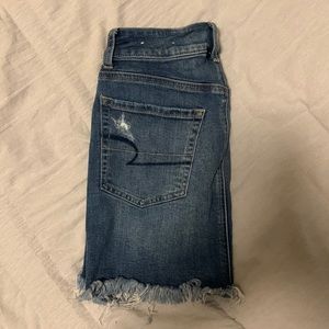 American eagle jean mini skirt